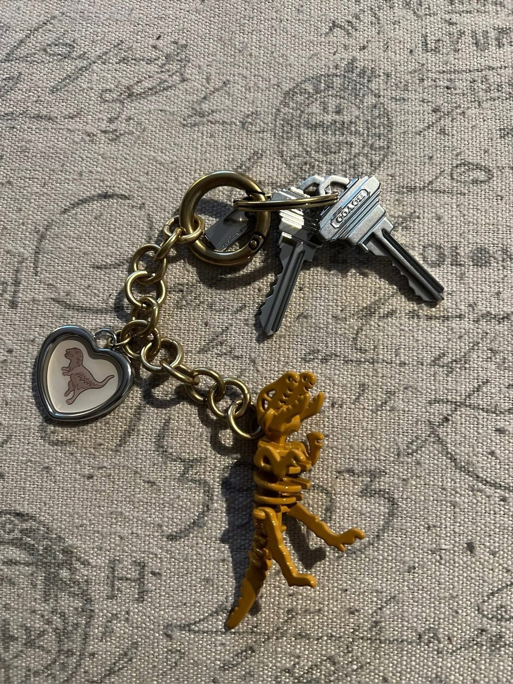 Coach Rexy Skeleton Key Cluster Bag Charm